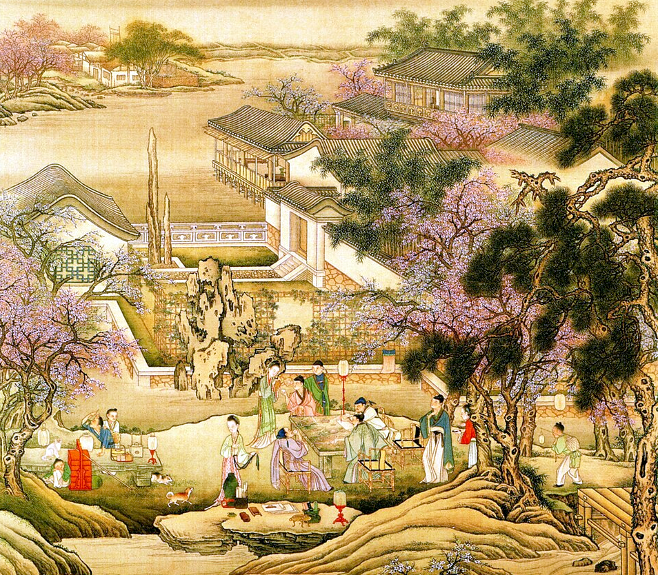 春夜宴桃李園図